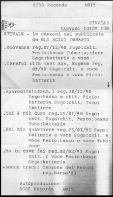 a015 gli acidi tonanti: stivale 1991 a015 gli acidi tonanti: stivale 1991